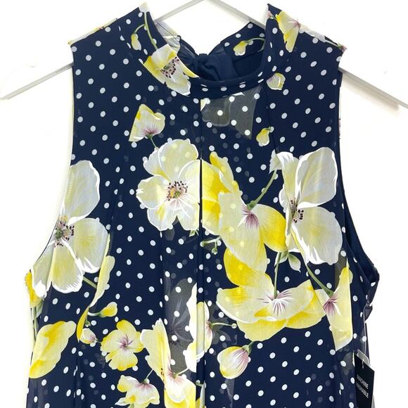 Signature by Robbie Bee Mock-Neck Chiffon A-Line Dress - Picture 3 of 8